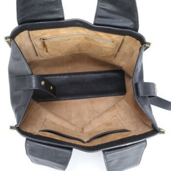 Chloe beach bag leather Shoulder Bag tote black - Picture 12 of 14